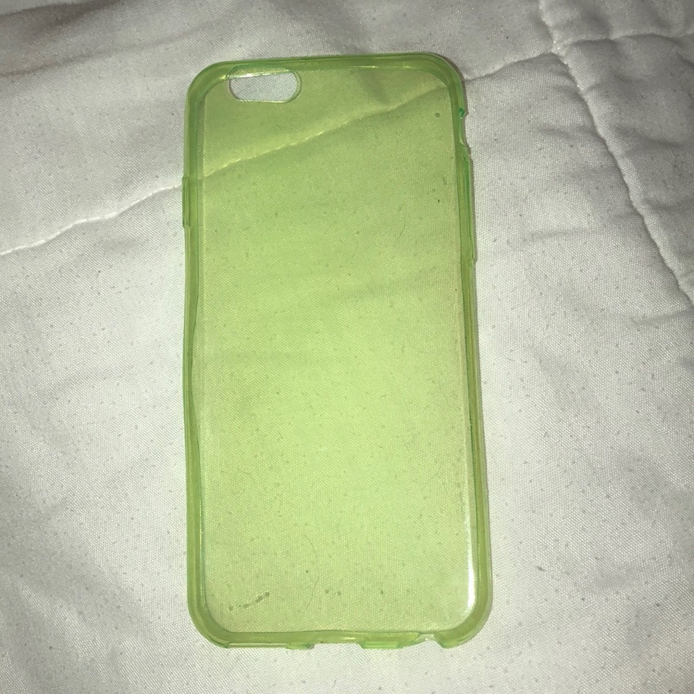 iPhone 6 clear green case